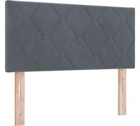 vidaXL Tête de lit LED avec lampes à bandes LED gris foncé 90 cm velours