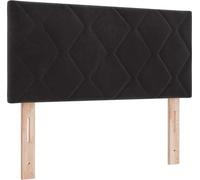 vidaXL Tête de lit LED avec lampes à bandes LED Noir 90 cm Velours