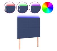 vidaXL Tête de lit LED bleue 100x5x118/128 cm Tissu