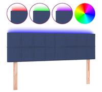 vidaXL Tête de lit LED bleue 144x5x78/88 cm Tissu