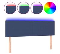 vidaXL Tête de lit LED bleue 144x5x78/88 cm Tissu