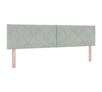 vidaXL Tête de lit LED Blocs Diamants Grise Clair 180 cm en Velours, avec USB. Contemporain, Mural, Doux et Durable. Parfait pour l'éclairage de ta Chambre avec réglage.