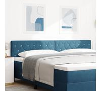 vidaXL Tête de lit LED Bouton Cristal capitonné Bleue foncée 100 cm Velours