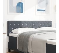 Vidaxl Tête De Lit Led Capitonnée Avec Cristaux Gris Foncé 72 Cm Velours, Vidaxl Tête De Lit Capitonnée Avec Cristaux Gris Foncé 140 Cm Velours