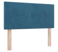 vidaXL Tête de Lit LED Capitonnée Bleu Foncé 100 cm en Velours