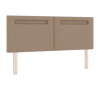 vidaXL Tête de lit LED Cappuccino 144 cm Cuir synthétique | Ce headboard moderne claque vraiment dans ta chambre, Change la hauteur comme tu veux, c'est super simple, Profite d'une