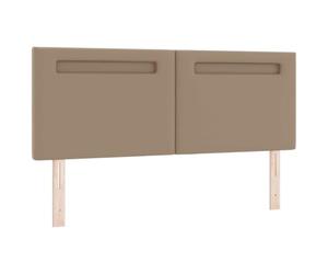 vidaXL Tête de lit LED Cappuccino 144 cm Cuir synthétique | Ce headboard moderne claque vraiment dans ta chambre, Change la hauteur comme tu veux, c'est super simple, Profite d'une