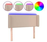 Hoofdbord LED 83x16x78/88 cm kunstleer cappuccinokleurig3123173