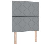 vidaXL Tête de Lit LED Design à Blocs de Diamant Gris Clair 80 cm Tissu Rembourré Confortable Chargement USB C pour Chambre Ou Chambre d'amis Stylé Moderne Mousse Haute Densité