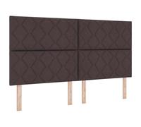 vidaXL Tête de lit LED Design Blocs de Diamant Marron Foncé 180 cm Tissu Rembourré Confort USB Charge pour Chambre et Chambre d'amis Bloc Haute Moderne Durable Tissu Stylé