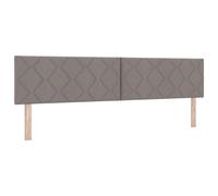 vidaXL Tête de Lit LED Design Blocs de Diamant Taupe 200 cm Tissu