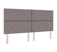 vidaXL Tête de lit LED Design Blocs de Diamant Taupe 200 cm Tissu