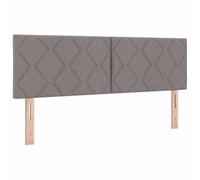 vidaXL Tête de lit LED Design Blocs en Diamant Taupe 160 cm Tissu