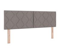 vidaXL Tête de Lit LED Design en Blocs de Diamant Taupe 144 cm Tissu Rembourré Élégant Chargement USB pour Chambre Moderne Confort Mousse Meubles Contemporains