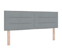 Vidaxl Tête De Lit Led Design Lignes Gris Clair 160 Cm Tissu