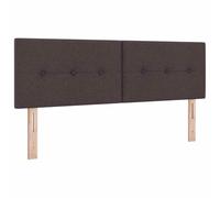 vidaXL Tête de lit LED en Tissu Marron foncé avec des Boutons capitonnés, 160 cm, à Fixer au Mur - Déco Moderne pour Une Ambiance Cozy, Appui-tête rembourré et Cadre Ajustable
