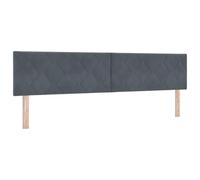 vidaXL Tête de Lit LED Géométrique Gris foncé 200 cm Velours, Têtière Moderne rembourrée, Design réglable Robuste, Gain de Place Mural, Finition en Velours Chic.