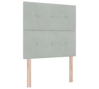 vidaXL Tête de lit LED Gris Clair 80 cm Velours Mobilier Monté au Mur avec Bande Intégrée pour Décor de Chambre Contemporain. Décor Moderne Éclairage Ambiant Élégant Accessoires de Lit Durables.