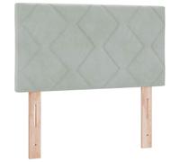 vidaXL Tête de Lit LED Gris Clair Ensemble de 2 Gris Clair Revêtement