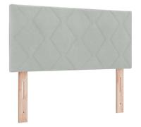 vidaXL Tête de lit LED avec lampes à bandes LED gris clair 90 cm velours