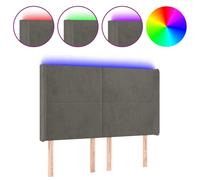 Tête de Lit à LED Vert Foncé 103x16x118/128cm Velours Meuble de Chambre vidaXL