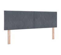 vidaXL Tête de lit LED Gris Foncé 160 cm Ensemble de 2 Gris Foncé