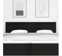 vidaXL Tête de lit LED Noir 200 cm Cuir synthétique 42007313