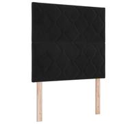 vidaXL Tête de lit LED Noir 90 cm Velours | Le motif chic en blocs de diamant donne du style à n'importe quelle chambre, Option de chargement pratique pour tes
