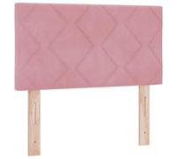 vidaXL Tête de lit LED Rose 80 cm Velours | Le motif tendance en blocs de diamant sur cette tête de lit apporte vraiment un coup de frais à n'importe quelle chambre,