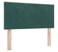 vidaXL Tête de lit LED Vert foncé Ensemble de 2 Vert foncé Mousse et Bois