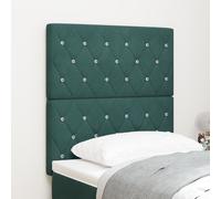Vidaxl Tête De Lit Led Verte Foncée 80 Cm Velours, Vidaxl Tête De Lit À Bouton En Cristal Capitonné Verte Foncée 160 Cm Velours