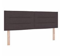 vidaXL Tête de lit Marron foncé 144 cm Cuir synthétique, Chambre Moderne, lit rectangulaire, tête de lit rembourrée, réglable en Hauteur, Cuir synthétique, Structure en pin