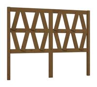 vidaXL Hoofdbord 126x4x100 cm massief grenenhout honingbruin818613 Marron G