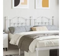 Vidaxl Tête De Lit Métal Blanc 160 Cm Blanc