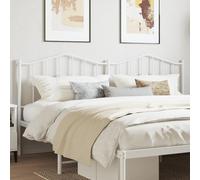 vidaXL Tête de Lit, Accessoire de Lit avec Pieds, Tête de Cadre de Lit, Meuble de Chambre à Coucher Maison Intérieur, Métal Blanc 160 cm