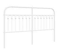 vidaXL Tête de lit métal Blanc 160 cm, tête de lit en métal, tête de lit Haute, tête de lit pour lit Double, tête de lit Blanche, tête de lit Double