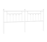 vidaXL Tête de lit métal Blanc 200 cm