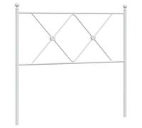 vidaXL Tête de lit métal Blanc 90 cm, tête de lit pour lit Simple, tête de lit Blanche, tête de lit en métal
