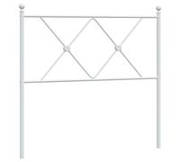 vidaXL Tête de lit métal Blanc 90 cm, tête de lit pour lit Simple, tête de lit Blanche, tête de lit en métal
