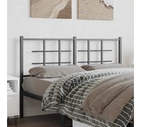 Vidaxl Tête De Lit Métal Noir 140 Cm Noir