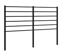 vidaXL Tête de lit en métal noir 150 cm