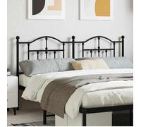 vidaXL Tête de lit métal noir 160 cm 353474