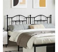 vidaXL Tête de lit de remplacement 353474 métal noir 160 cm pour lit double