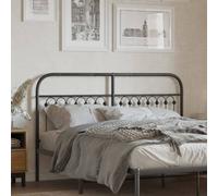 Vidaxl Tête De Lit Métal Noir 160 Cm Noir