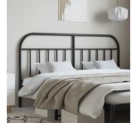 Vidaxl Tête De Lit Métal Noir 180 Cm Noir