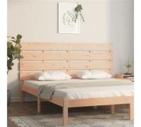 vidaXL Tête de Lit Meuble de Chambre à Coucher Accessoire de Lit Double Tête de Cadre de Lit Intérieur 135x3x80 cm Bois Massif de Pin Bois G