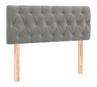vidaXL Tête de lit Velours Gris clair 90x7x78/88 cm