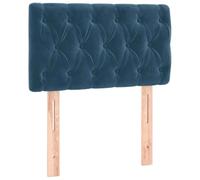 vidaXL Tête de Lit Meuble de Chambre à Coucher Accessoire de Lit Simple Tête de Cadre de Lit Intérieur Bleu Foncé 80x7x78/88 cm Velours