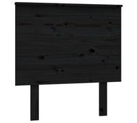 vidaXL Tête de Lit Meuble de Chambre à Coucher Accessoire de Lit Simple Tête de Cadre de Lit Intérieur Noir 79x6x82,5 cm Bois Massif de Pin