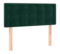 vidaXL Tête de lit pour lit simple Velours Vert foncé 90x5x78/88 cm